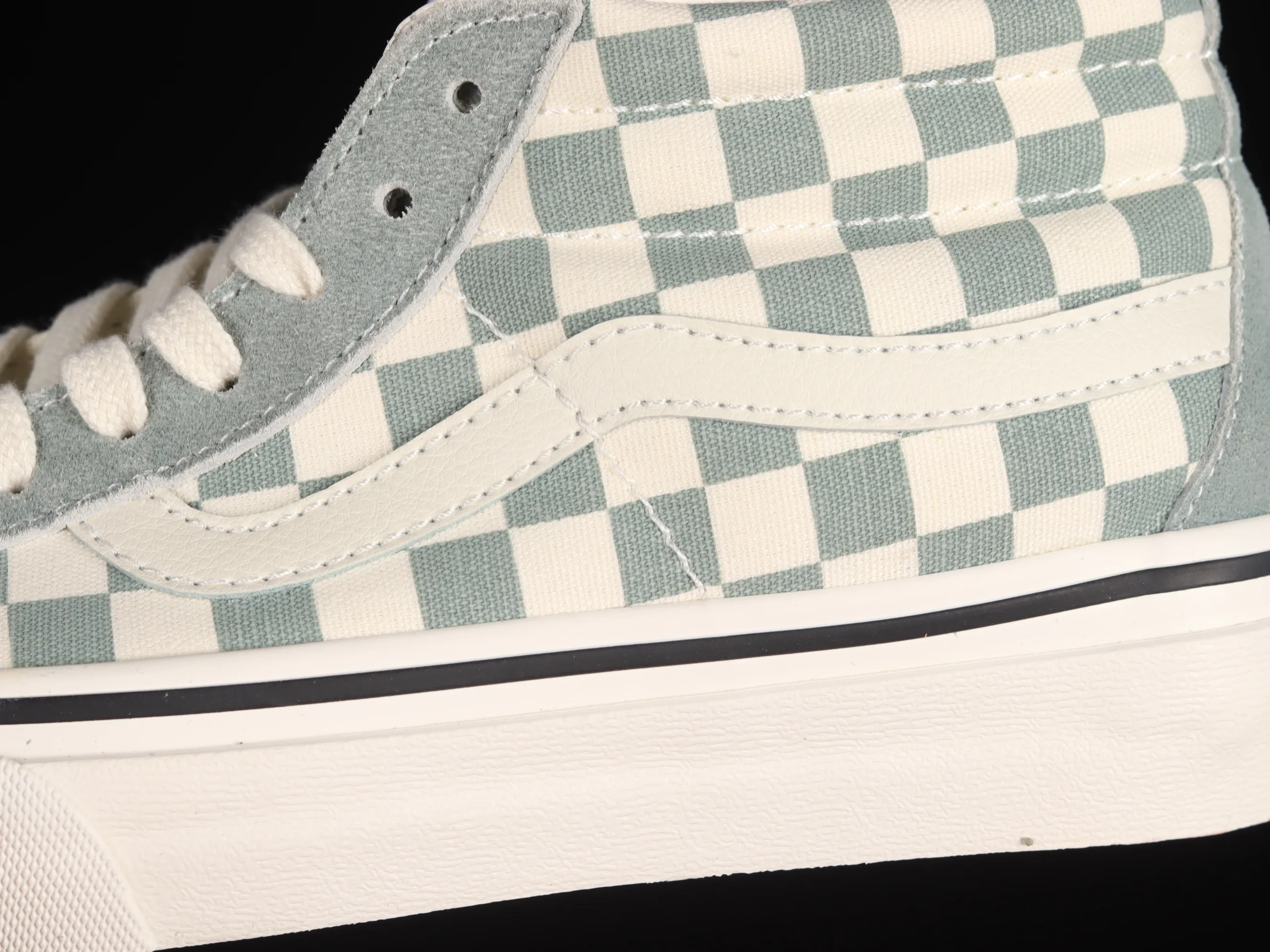 All categories Vans Vans series Vans Mid Vans China Vans SK8-Mid Vans milk green checkerboard classic mid-top skateboard shoes VN0A391FOQL